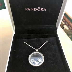 Pandora Necklace with 3 Charms